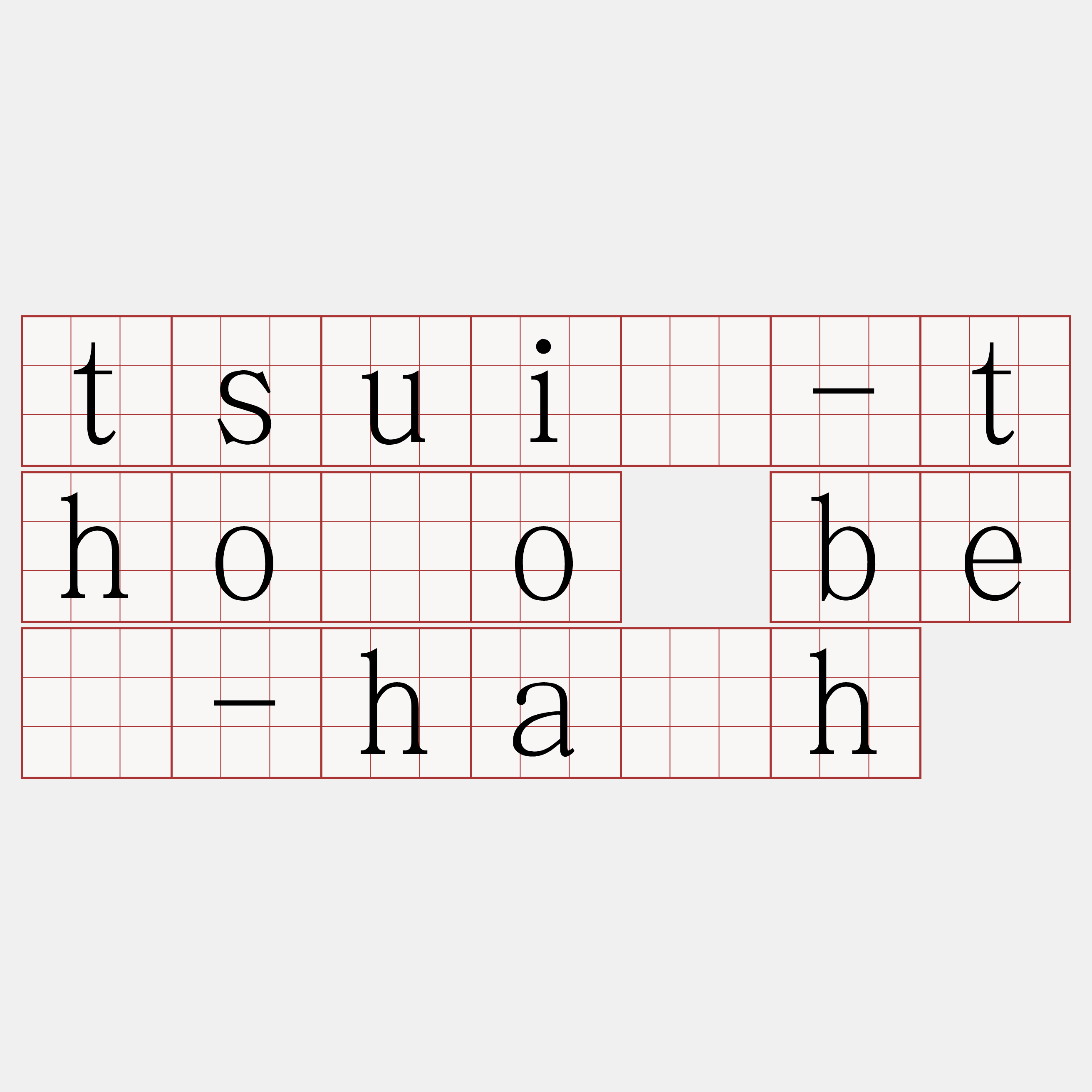 tsuí-thóo bē-ha̍h